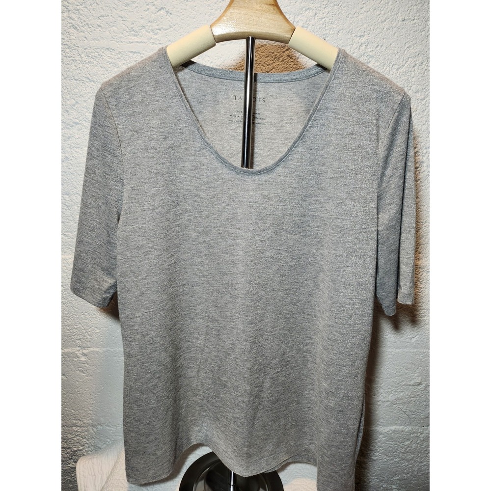 Talbots Silver Sparkle T Shirt Women's Size Medium